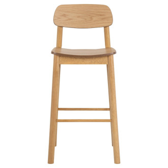 Krzesło barowe drewniane Barlow H74,2cm dąb naturalny Actona