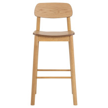 Krzesło barowe drewniane Barlow H74,2cm dąb naturalny Actona