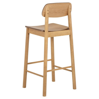 Krzesło barowe drewniane Barlow H74,2cm dąb naturalny Actona