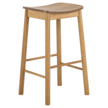 Stołek barowy drewniany Barlow H74cm dąb naturalny Actona