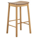Stołek barowy drewniany Barlow H74cm dąb naturalny Actona