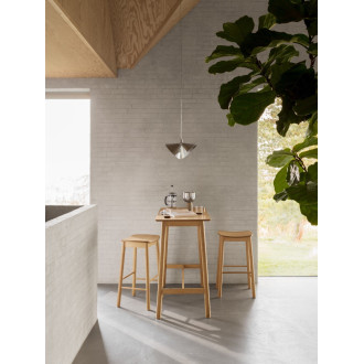 Stołek barowy drewniany Barlow H74cm dąb naturalny Actona