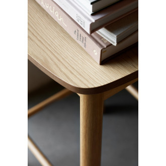 Stołek barowy drewniany Barlow H74cm dąb naturalny Actona