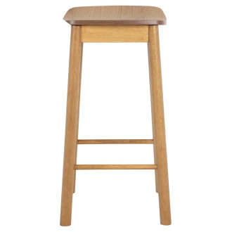 Stołek barowy drewniany Barlow H74cm dąb naturalny Actona