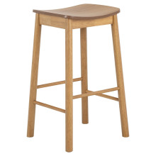 Stołek barowy drewniany Barlow H74cm dąb naturalny Actona