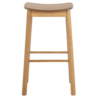 Stołek barowy drewniany Barlow H74cm dąb naturalny Actona