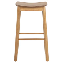 Stołek barowy drewniany Barlow H74cm dąb naturalny Actona