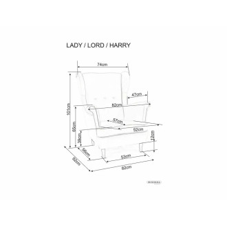Fotel welurowy Chesterfield Lady Velvet Signal - Rudy