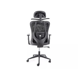 Fotel biurowy ergonomiczny z zagłówkiem Q-080M czarny Signal