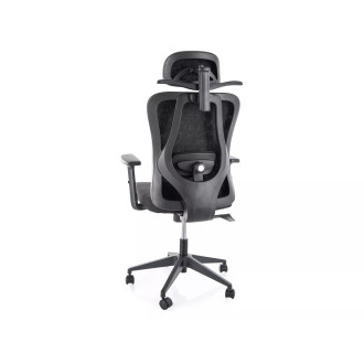 Fotel biurowy ergonomiczny z zagłówkiem Q-080M czarny Signal