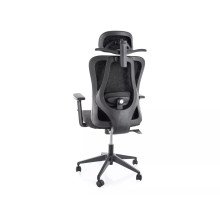Fotel biurowy ergonomiczny z zagłówkiem Q-080M czarny Signal