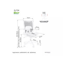 Fotel ergonomiczny z siatki Q-724 szary Signal