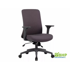 Fotel pracowniczy ergonomiczny z regulacją Q-744 szary Signal