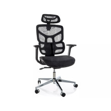Fotel biurkowy ergonomiczny z siatki EQ-1 czarny Signal