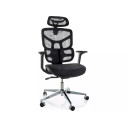 Fotel biurkowy ergonomiczny z siatki EQ-1 czarny Signal