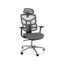 Fotel biurkowy ergonomiczny z siatki EQ-1 szary Signal