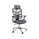 Fotel biurkowy ergonomiczny z siatki EQ-1 szary Signal