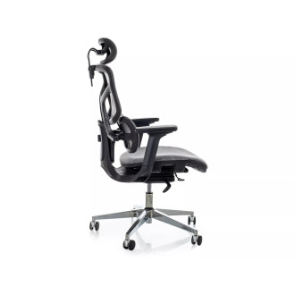 Fotel biurkowy ergonomiczny z siatki EQ-1 szary Signal
