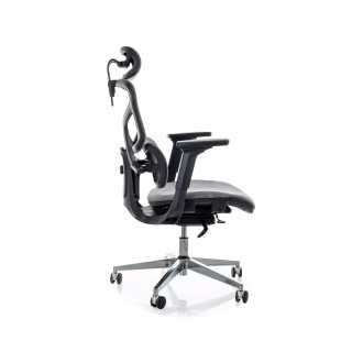 Fotel biurkowy ergonomiczny z siatki EQ-1 szary Signal