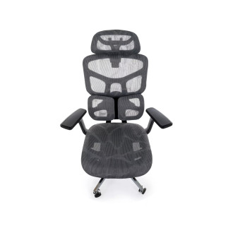 Fotel biurkowy ergonomiczny z siatki EQ-1 szary Signal