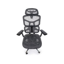 Fotel biurkowy ergonomiczny z siatki EQ-1 szary Signal