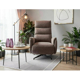 Fotel obrotowy rozkładany elektrycznie Fenix Raven cappuccino Signal