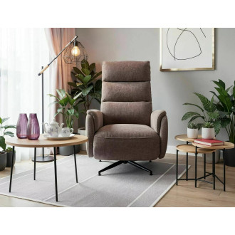 Fotel obrotowy rozkładany elektrycznie Fenix Raven cappuccino Signal