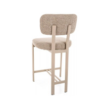 Krzesło barowe tapicerowane Misaki H62cm beż / kaszmir Signal
