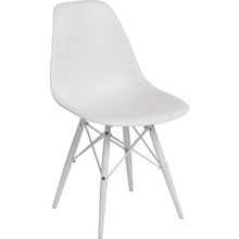 Stylowe Krzesło skandynawskie z tworzywa P016W PP białe D2.Design do kuchni, salonu i restauracji.