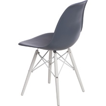 Stylowe Krzesło z tworzywa P016W PP ciemny szary/biały D2.Design do salonu i kuchni.