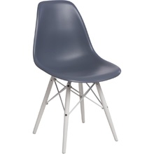 Stylowe Krzesło z tworzywa P016W PP ciemny szary/biały D2.Design do salonu i kuchni.