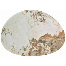 Stolik fornirowany z ceramicznym blatem Adelis 110x80cm biały pandoro / dąb Signal