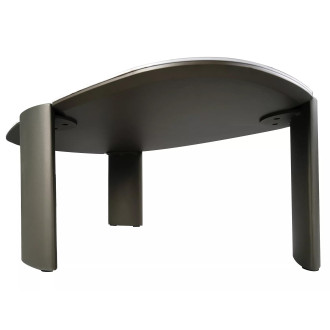 Stolik nowoczesny z nieregularnym blatem Adoro A 105x65cm ceramika amber bianco / ciemna miedź Signal