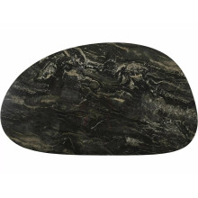 Stolik na jednej nodze z nieregularnym blatem Bello A 120x80cm ceramika vulcano / ciemna miedź Signal