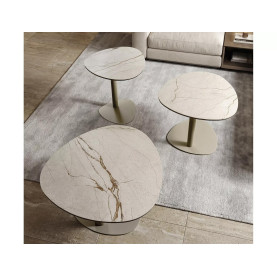 Stolik kawowy ceramiczny na jednej nodze Ciao A 74cm ceramika amazonia / kaszmir Signal 2