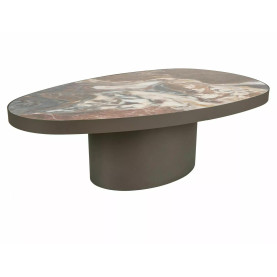 Stolik ceramiczny na jednej nodze Gusto A 118x73cm  brąz / ciemna miedź Signal