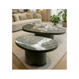 Stolik ceramiczny na jednej nodze Gusto A 118x73cm  brąz / ciemna miedź Signal 2
