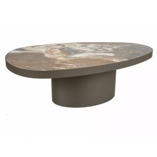 Stolik ceramiczny na jednej nodze Gusto A 118x73cm  brąz / ciemna miedź Signal