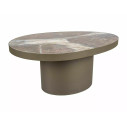 Stolik ceramiczny na jednej nodze Gusto B 98x73cm  brąz / ciemna miedź Signal