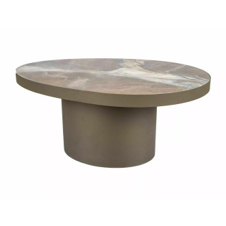 Stolik ceramiczny na jednej nodze Gusto B 98x73cm  brąz / ciemna miedź Signal