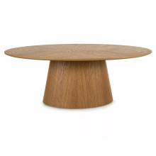Stolik owalny na jednej nodze Marocco 110x60cm dąb Signal