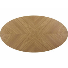 Stolik owalny na jednej nodze Marocco 110x60cm dąb Signal
