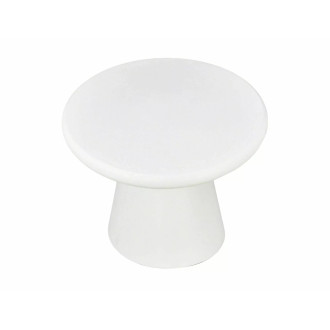 Stolik owalny z mikrocementu na jednej nodze Marocco 110x60cm ecru Signal