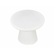 Stolik owalny z mikrocementu na jednej nodze Marocco 110x60cm ecru Signal
