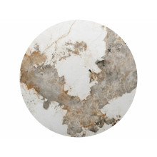 Stolik boczny na jednej nodze z ceramicznym blatem Rondo 45cm dąb Signal