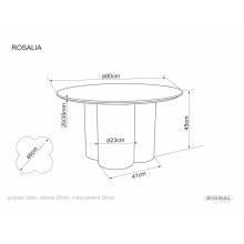 Stolik z mikrocementu japandi Rosalia 80cm ecru Signal