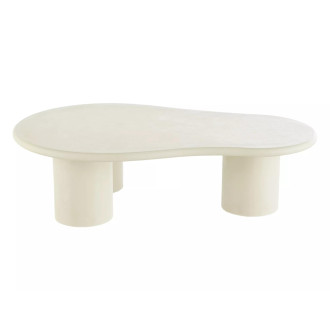 Stolik japandi z mikrocementu Selena 130x80cm ecru Signal