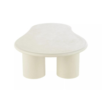 Stolik japandi z mikrocementu Selena 130x80cm ecru Signal
