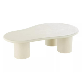 Stolik japandi z mikrocementu Selena 130x80cm ecru Signal