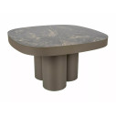 Stolik ceramiczny Stella B 75x75cm czarna imitacja kamienia / ciemna miedź Signal
